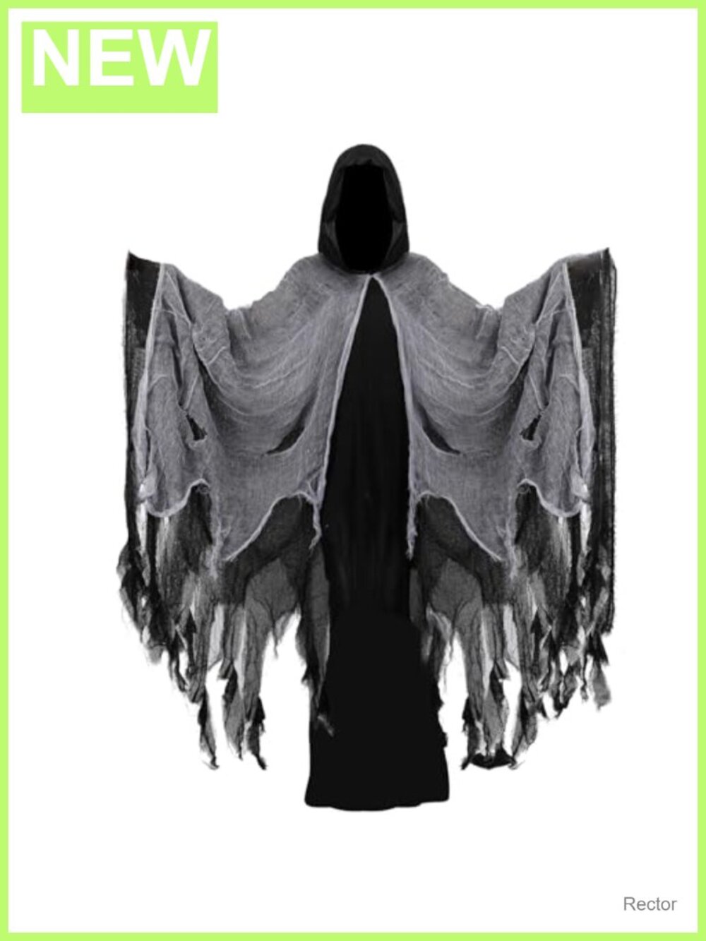 Ghost Hooded Cloak Wizard Witch Death Robe Cape Linen Polyester Adult